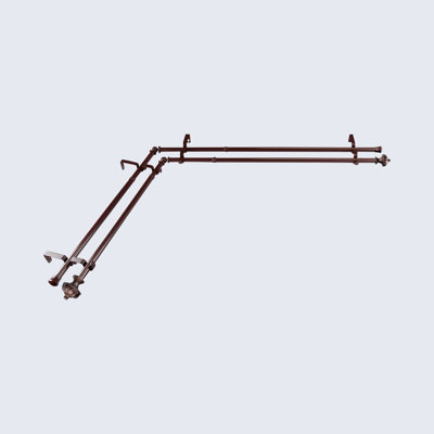 Kravitz Steel Adjustable Double Curtain Rod
