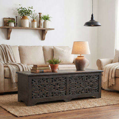 Harleen Solid Wood Storage Bench