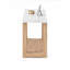 Console de canapé Sane, plateau en faux marbre blanc de 50 po avec tablette, brun-130842615-130842618