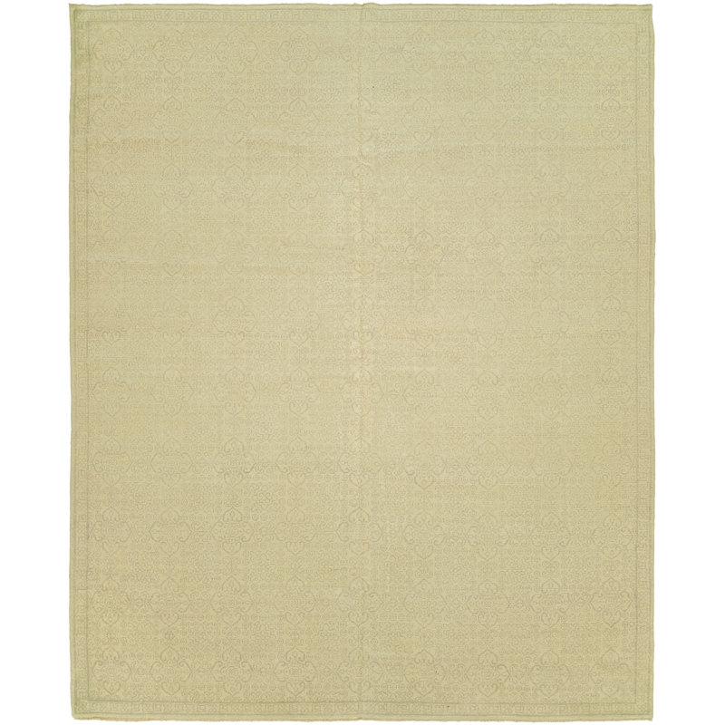 Echeverria Wool Area Rug in Ivory, Rectangle 2' x 3'