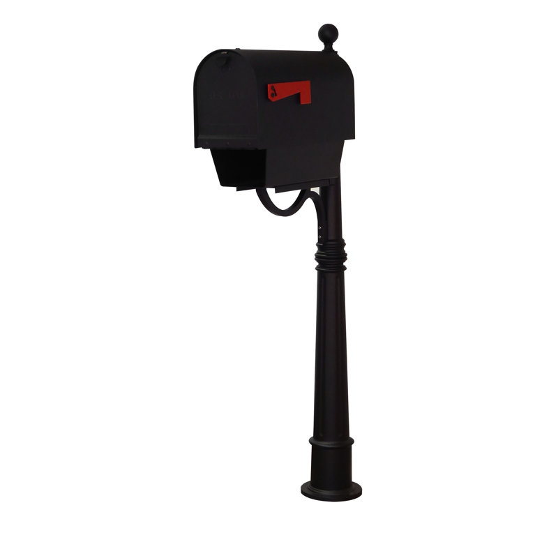 Boîte aux lettres trottoir en aluminium avec poteau ashland inclus Titan