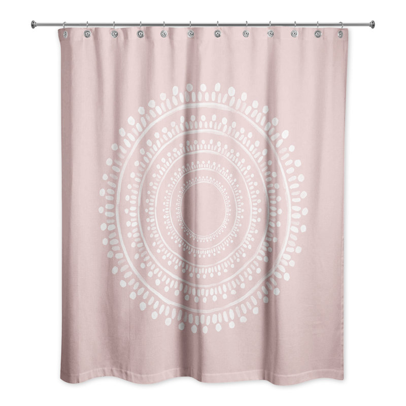 Rideau de douche simple Ayodeji, Rose