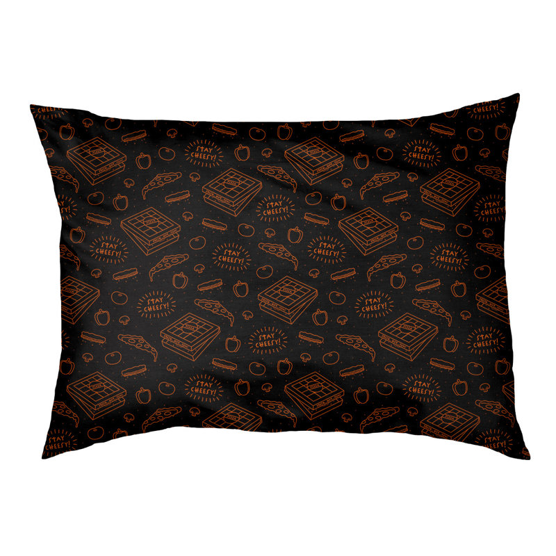 Campion Fleece Pet Bed, 52" L x 42" W, Black/Orange