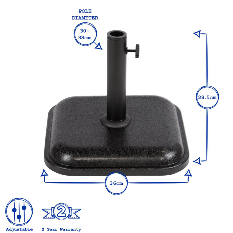 12.55kg Concrete Free Standing Umbrella Base