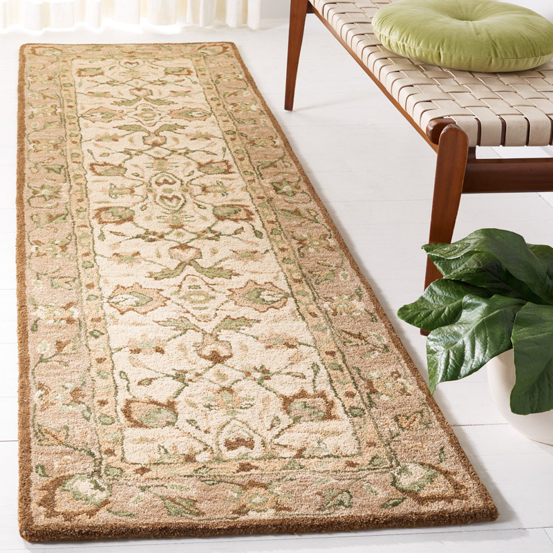 Tapis oriental en laine touffeté à la main Desmonde, Tapis de couloir 2 pi 3 po x 8 pi