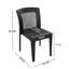Ensemble de 4 chaises de salle à manger d'extérieur empilables avec rotin en PE résistant aux rayons UV et structure en acier, pour patio, jardin, balcon, supporte 400 lb