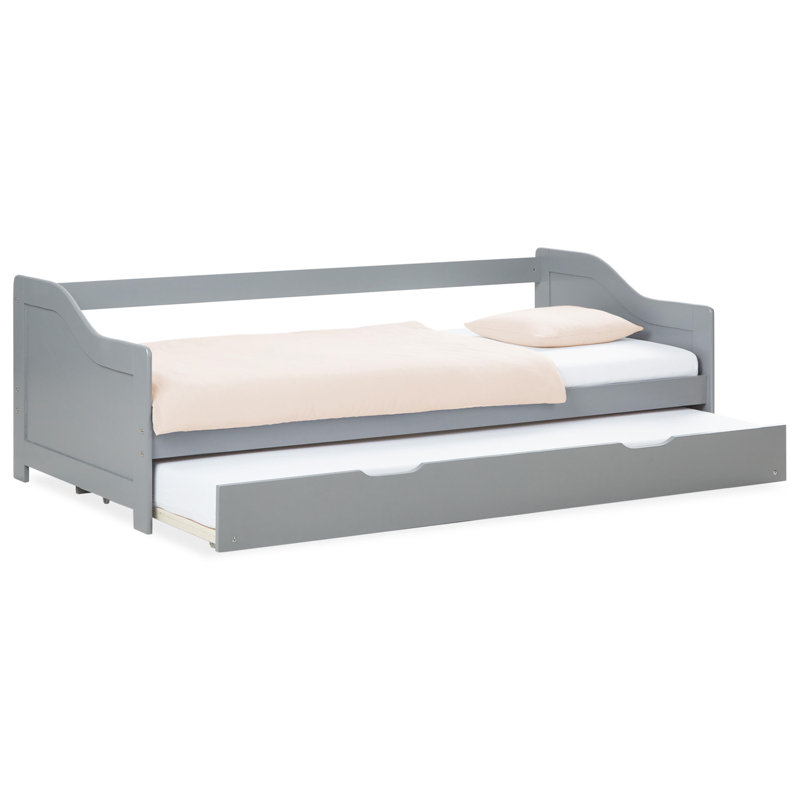 Amelee Solid Wood Daybed with Trundle Bed