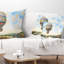Oreiller D'illustration De Ballon D'air Chaud Abstract