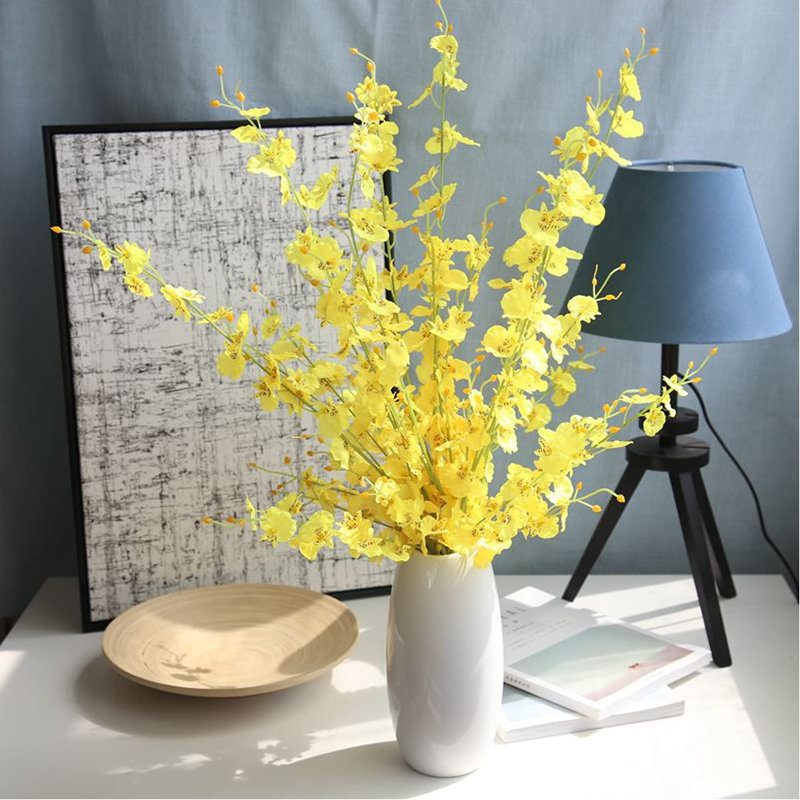 Faux Silk Orchid Arrangement, Yellow