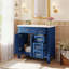 Meuble-lavabo moderne avec lavabo en résine-466268894