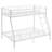 Twin Over Full Size Bunk Bed For Kids Teens Adults/Flat Steps/Heavy Duty Metal Slat