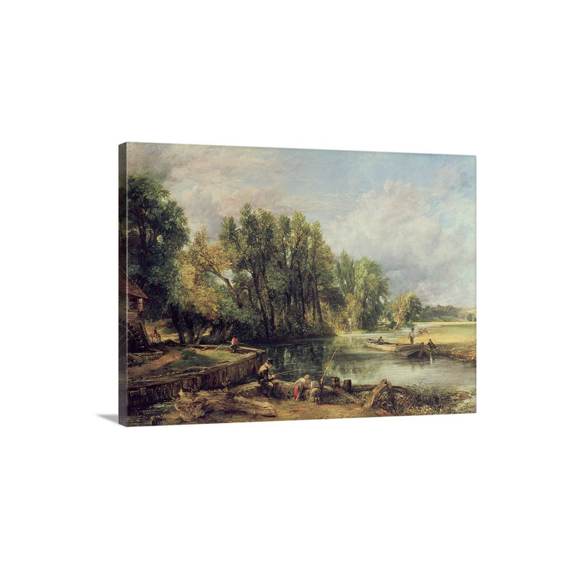 «Stratford Mill» par John Constable, reproduction d'art, Toile, H 18 po x l 24 po x P 1,25 po