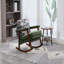 Chaise berçante d'appoint Mid-Century moderne avec structure en bois