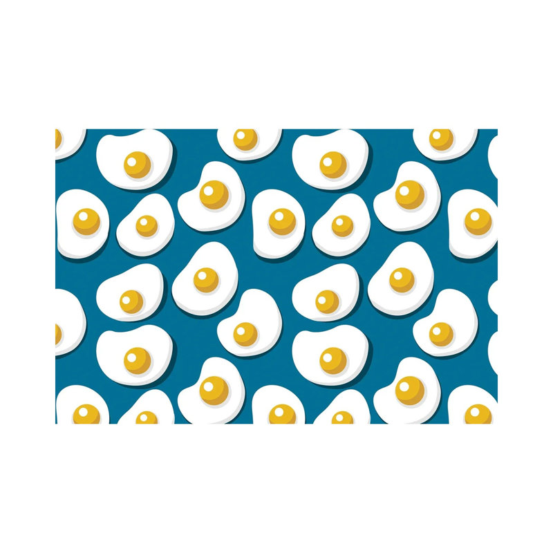 Fried Eggs Pattern by Show Me Mars - Gallery-Wrapped Canvas Giclée on Canvas, 20.32 cm H x 30.48 cm W, Canvas