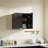 Fluted Wall-mounted Cabinet – 2-door Black Storage For Bathroom, Laundry, Garage