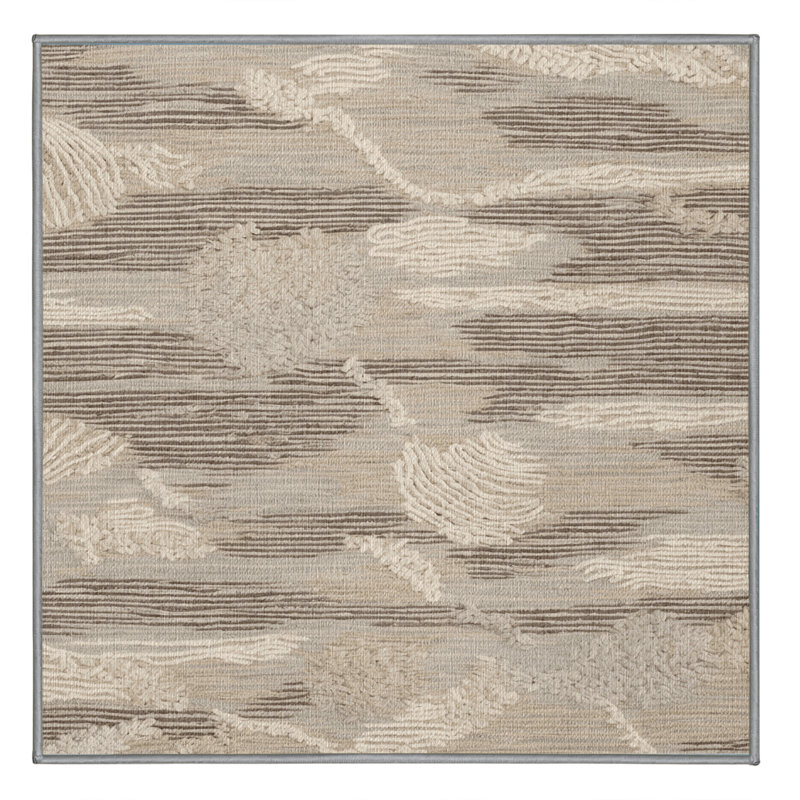  Tapis hawaïen lavable Beach Neutrals, Carré 3 pi
