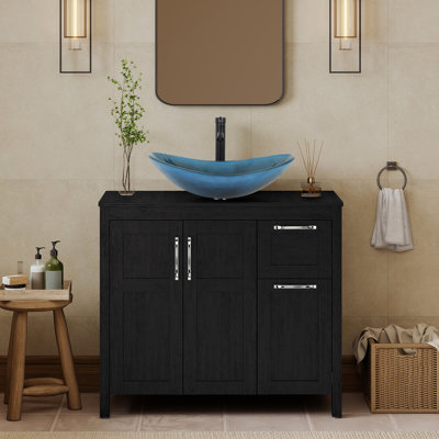 36" Free-Standing Modern Single Bathroom Vanity With Sink