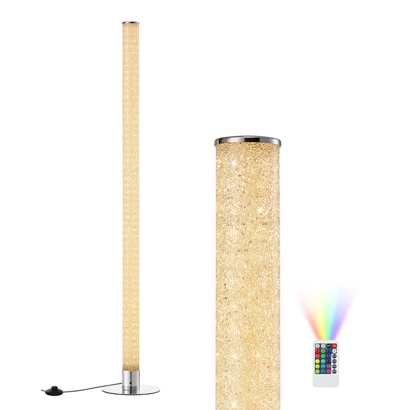 114cm Chrome LED Column Floor Lamp