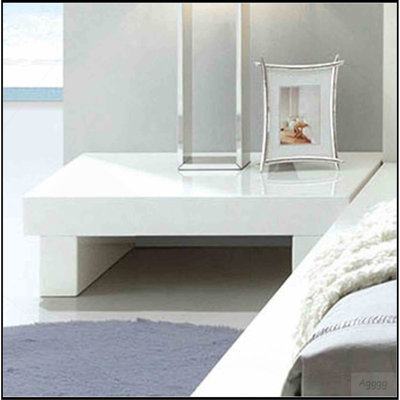 Contemporary Style 1pc Nightstand High Gloss Lacquer Coating White Finish Bedroom Furniture