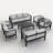 Roussel 9-Piece Outdoor Seating Group with Removable Cushions-477402247