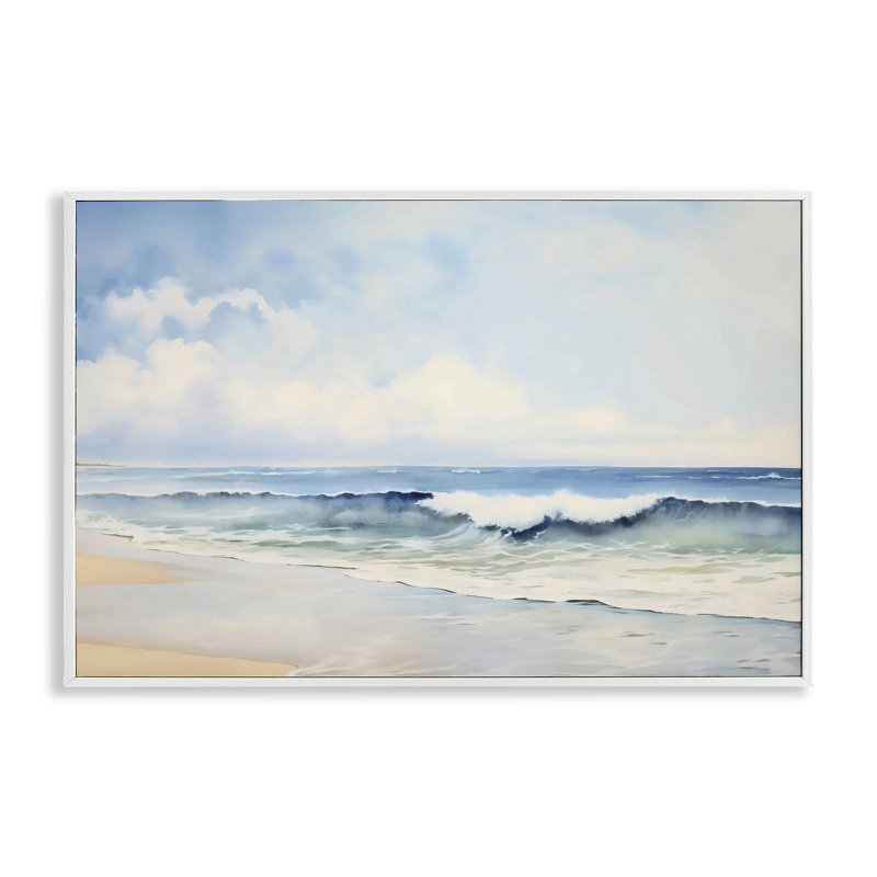Giclée encadrée Watercolor Beach Serenity, design par Creative Studio, H 16 po x l 24 po