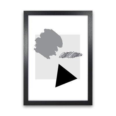 Square Mismatch Grey 1 Piece Wall Art