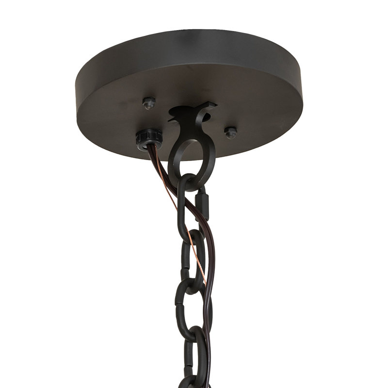 45" Wide Wildlife At Dusk Inverted Pendant