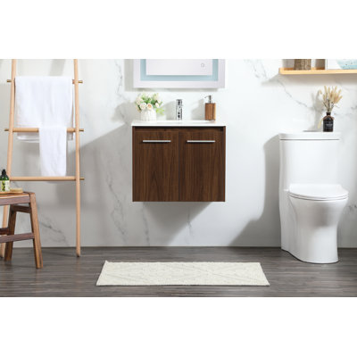 Penn 24'' Single Bathroom Vanity with Engineered Marble Top
