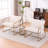 2 Chairs in 1 Box, Upholstered Hanging Armchair with Arm PocketsMetal frame, gold-plated craftsmanship, crushed foam cushions and skin-friendly woven fabric for living room and bedroom-109704728-107852247