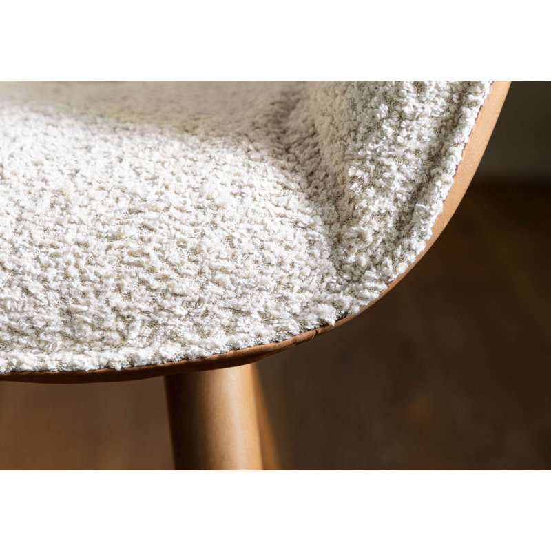 POLSTERSTÜHLE 49cm H Polyester Blend Upholstered Parsons Chair in Beige / Brown