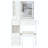 29.2" Small Size Left Drawer Desktop Vanity Table + Cushioned Stool, 2 Ac+2 Usb Power Station, Hair Dryer Bracket, Extra Large Touch Control Sliding Led Mirror, Tri-Color Switching, Brightness Adjust-18552189
