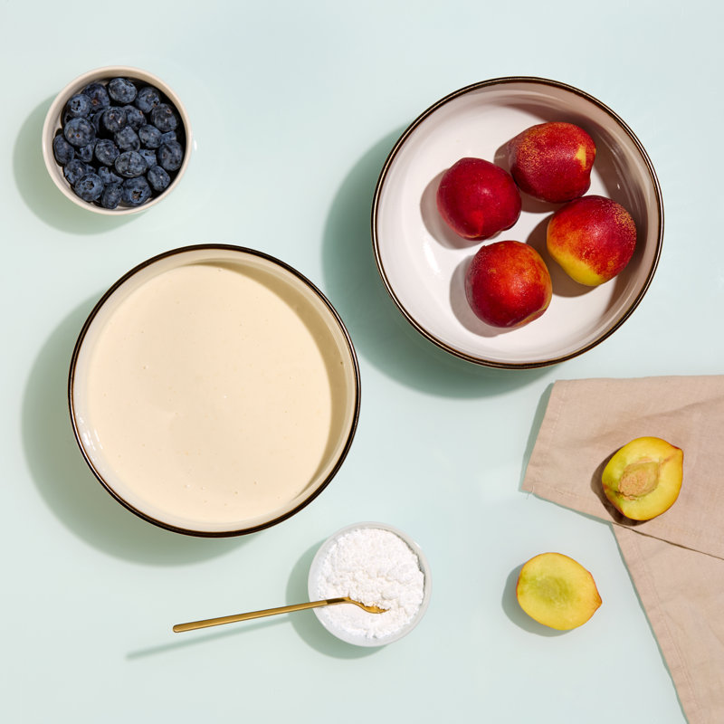 Bols à salade en céramique Kook, 60 oz, ensemble de 2, crème, collection Narbonne