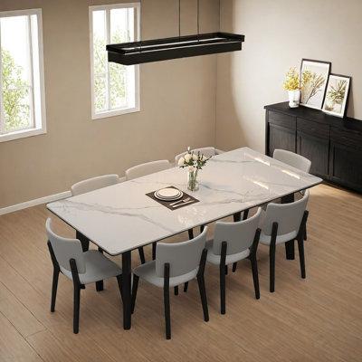 Modern Simple Durable Rock Slab Dining Table Set