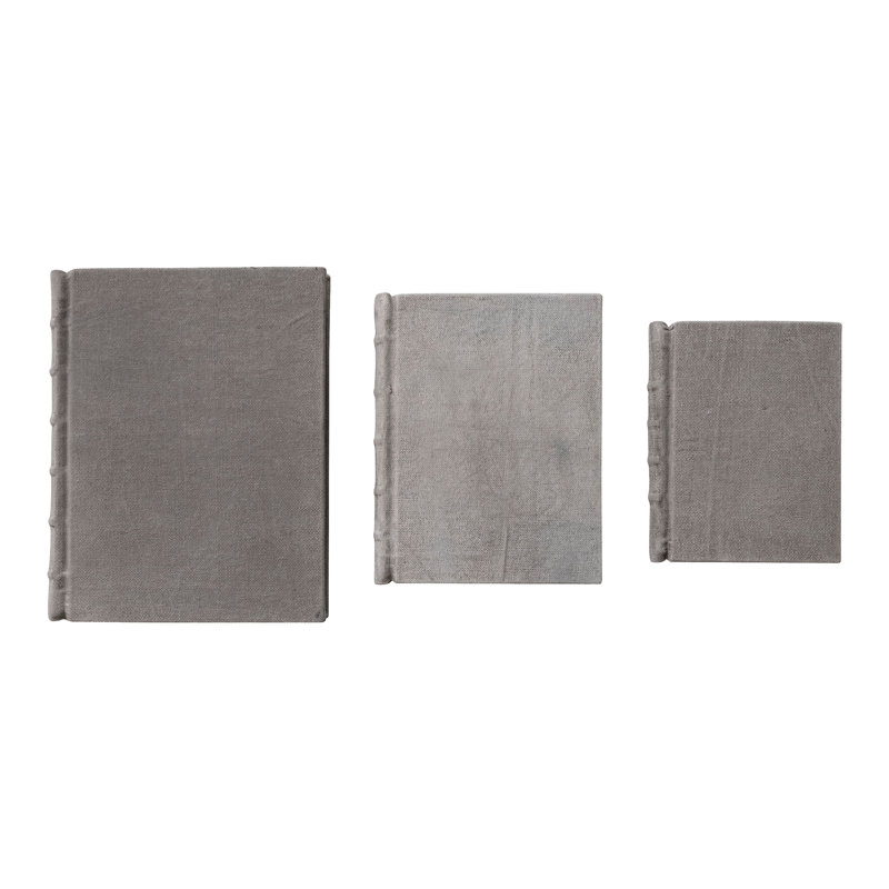 3-Piece Stonewashed Canvas Bound Paper Notebooks