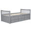Lit de jour avec couchette et tiroirs, taille simple, gris-131374036
