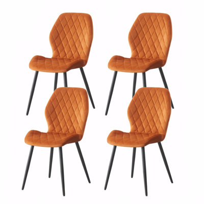 Norred Velvet Dining Chairs Upholstered seat