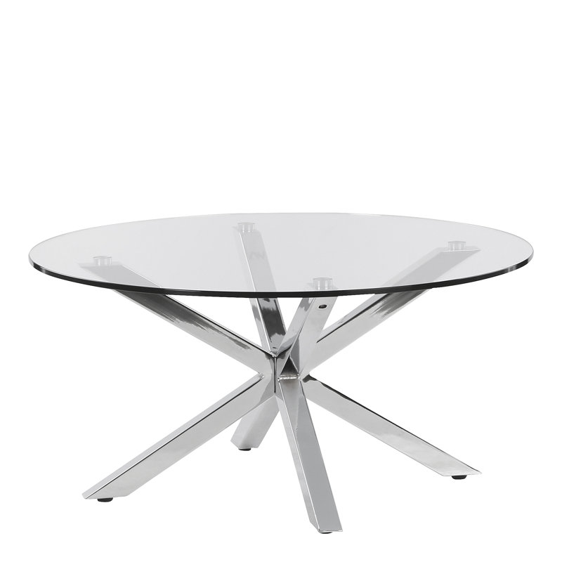 Adda Cross Legs Coffee Table, Chrome