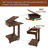 C Shaped End Table with 360° Adjustable Desktop and Rolling Casters