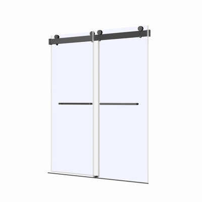 35" W x 76" H Double Sliding Frameless Shower Door