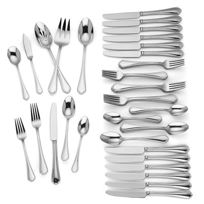 Chelse Muse 65 Piece 18/10 Stainless Steel Flatware Set, Service for 12