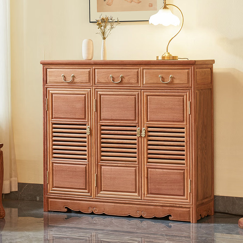 Solid wood furniture storage shoe cabinet