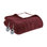 Couverture chauffante ultra douce en polaire et sherpa bordeaux pour lit queen