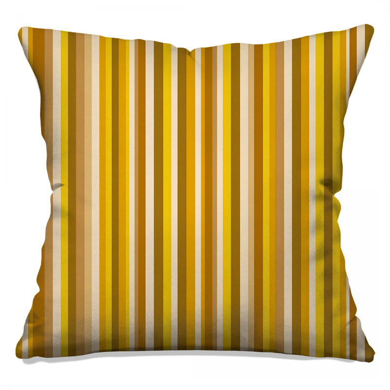 Coussin décoratif à rayures verticales, motif à double face, 20 po x 20 po
