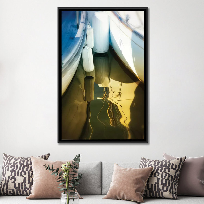 Voilier Summertime Harbor par Savannah Plank - reproduction de photo sur toile, H 26 po x l 18 po x P 1,5 po, Pas de tapis