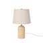 18" Natural Travertine & Brass Accent Table Lamp