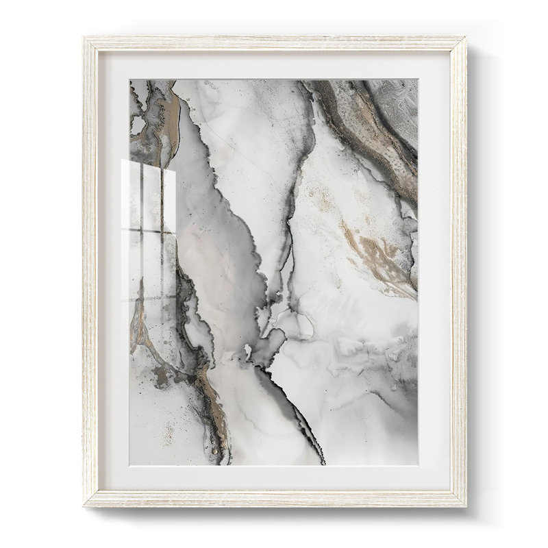 «Abstract Ink Fantasy I», reproduction encadrée, H 28,5 po x l 20,5 po, Blanc