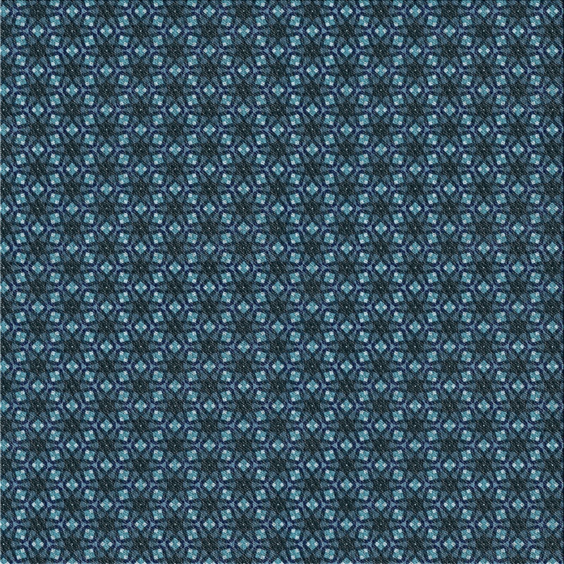 Tapis de zone bleue à motifs, Carré 7 pi