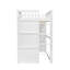 Lit mezzanine simple avec échelle - blanc + cadre gris-1181929137