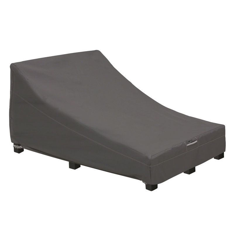 Khalil Outdoor Patio Chaise Lounge Cover, 33" H x 80" W x 55" D, Dark Taupe