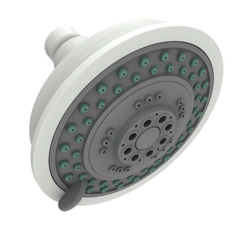Multi Function Fixed Shower Head, Matte White